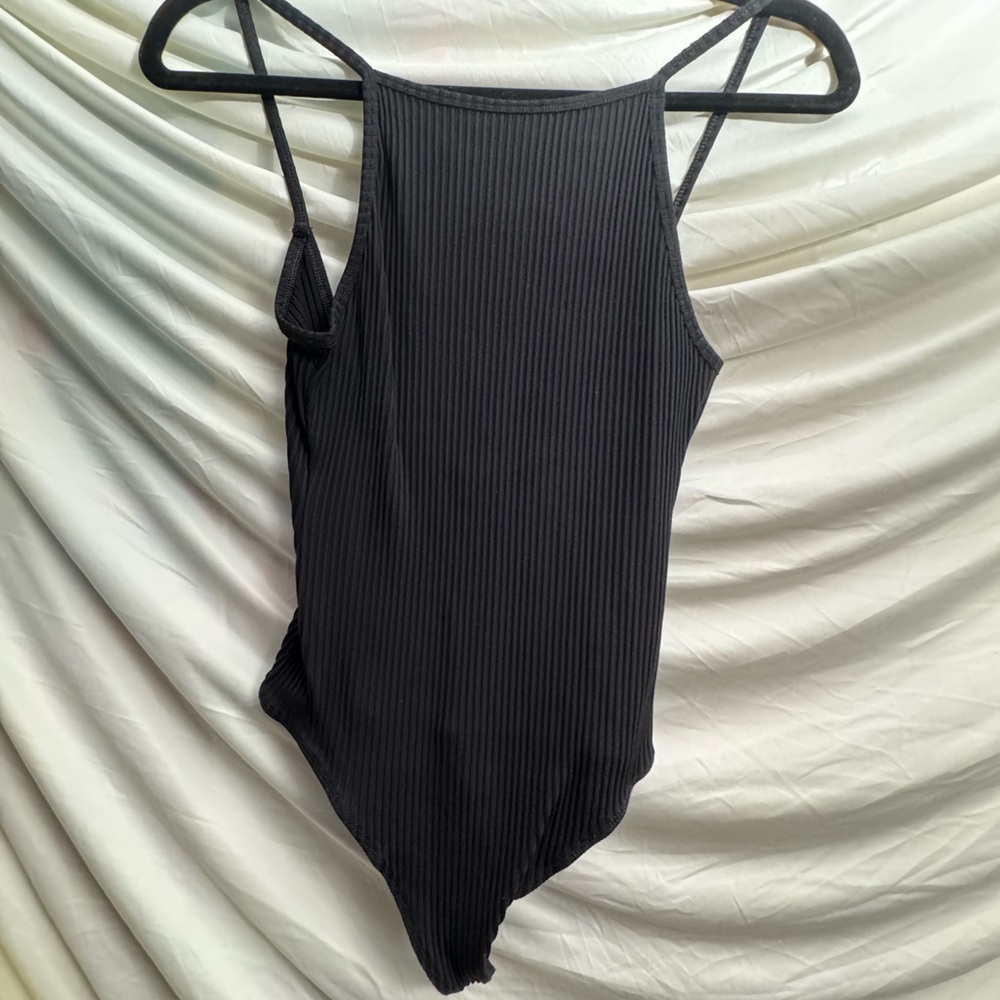 Wilfred Charcoal Ribbed Bodysuit